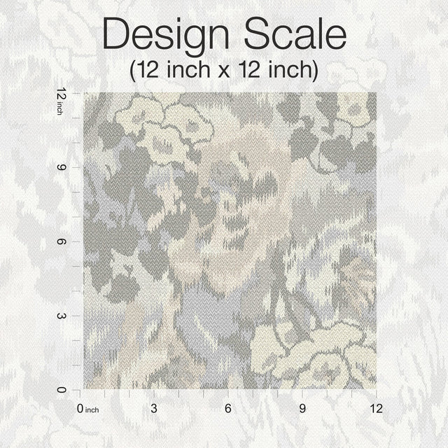 Flower Pot Grey Wallpaper with Painterly Floral Pattern - Missoni MI10303