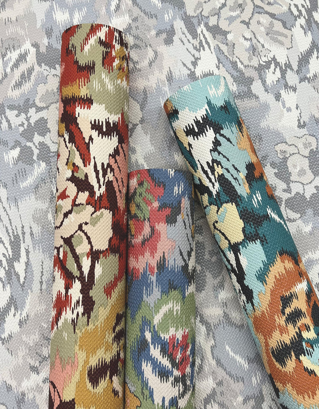 Flower Pot Grey Wallpaper with Painterly Floral Pattern - Missoni MI10303