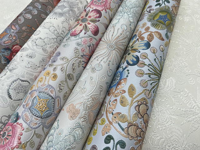 Magic Garden Black Wallpaper with Floral Botanical Motif - York MI10310