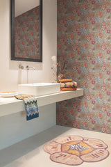 Magic Garden Black Wallpaper with Floral Botanical Motif - York MI10310