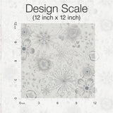 Magic Garden Grey Wallpaper with Floral Botanical Motif - York MI10311