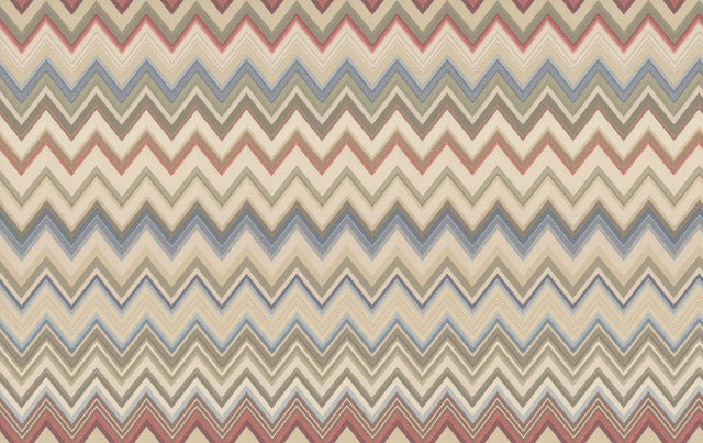 Happy Zigzag Orange Wallpaper with Chevron Geometric Pattern - Missoni MI10330