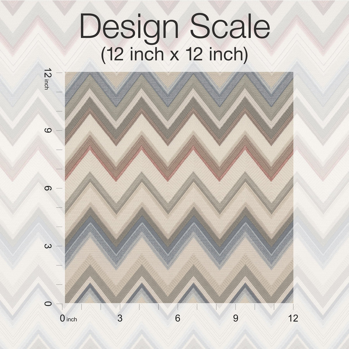 Happy Zigzag Orange Wallpaper with Chevron Geometric Pattern - Missoni MI10330