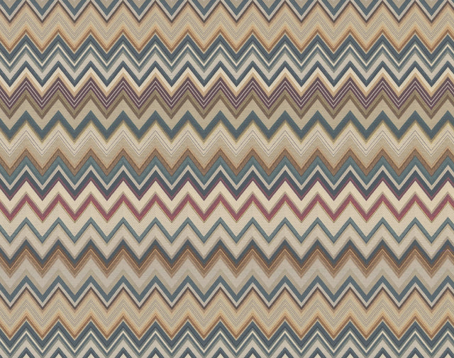 Happy Zigzag Green & Brown Wallpaper with Geometric Chevron Pattern - York MI10332