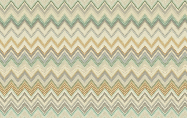 Happy Zigzag Green Wallpaper with Chevron Geometric Pattern, Unpasted Non Woven Mylar - York MI10333