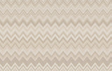 Happy Zigzag Neutral Wallpaper with Geometric Chevron Pattern, Paste-the-Wall Nonwoven Vinyl/Mylar - Missoni MI10334