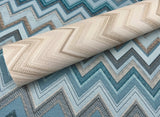 Happy Zigzag Neutral Wallpaper with Geometric Chevron Pattern, Paste-the-Wall Nonwoven Vinyl/Mylar - Missoni MI10334