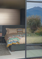 Happy Zigzag Neutral Wallpaper with Geometric Chevron Pattern, Paste-the-Wall Nonwoven Vinyl/Mylar - Missoni MI10334