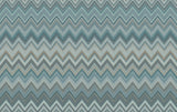 Happy Zigzag Blue Geometric Wallpaper with Chevron Pattern - York MI10335