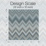 Happy Zigzag Blue Geometric Wallpaper with Chevron Pattern - York MI10335