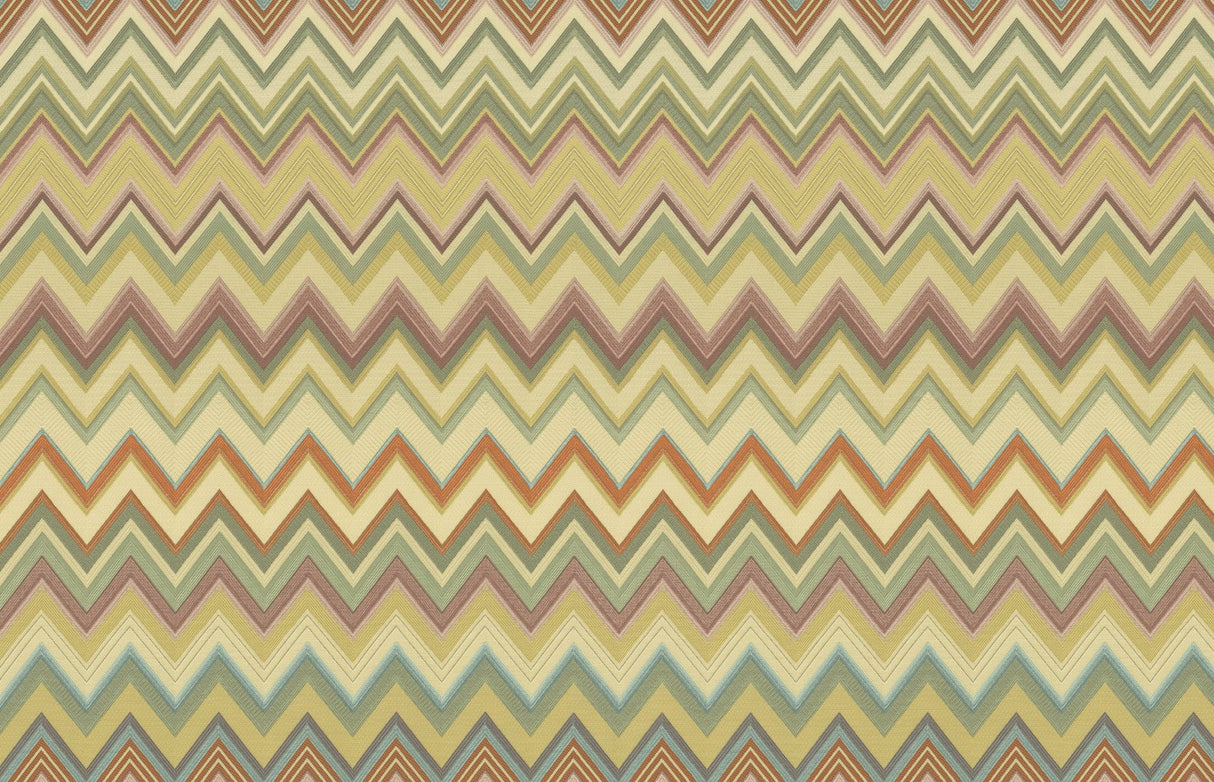 Happy Zigzag Gold Wallpaper with Geometric Chevron Pattern - York MI10336