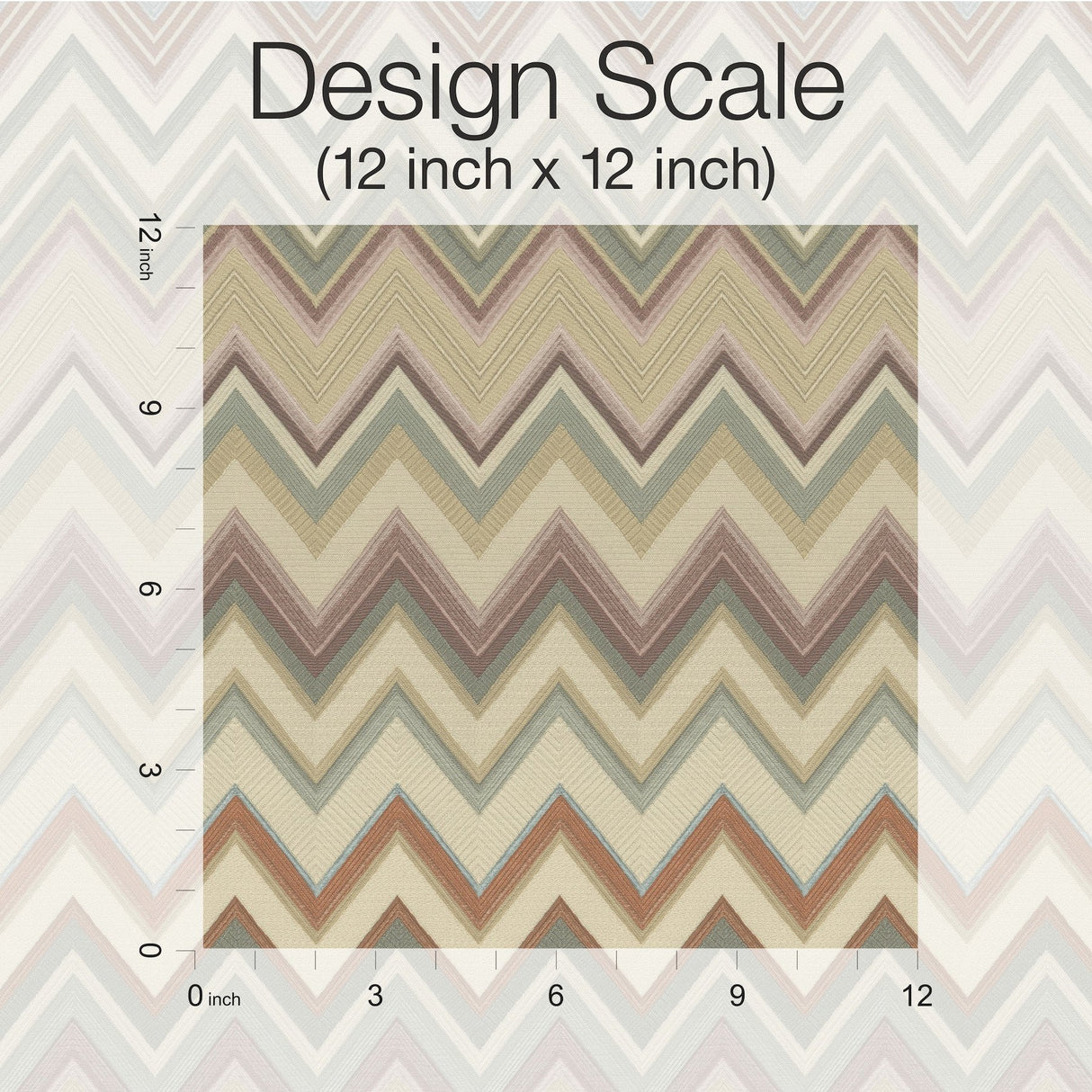 Happy Zigzag Gold Wallpaper with Geometric Chevron Pattern - York MI10336