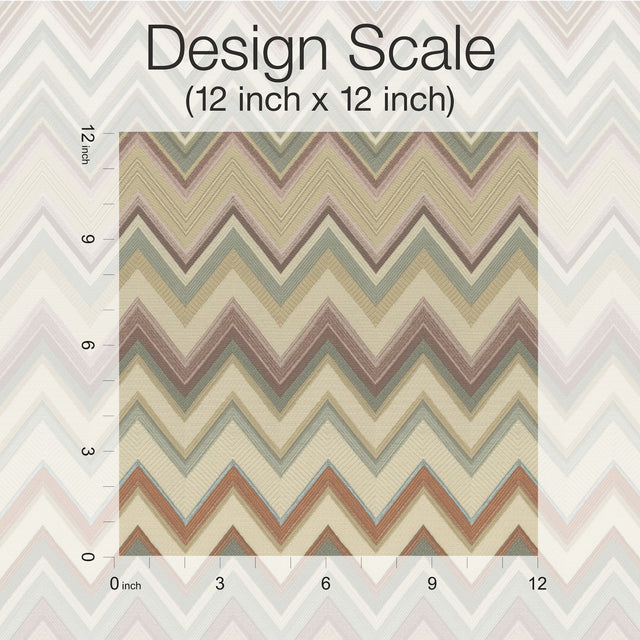 Happy Zigzag Gold Wallpaper with Geometric Chevron Pattern - York MI10336