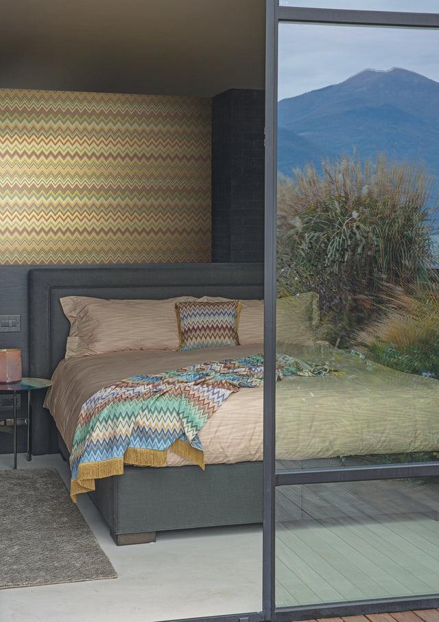 Happy Zigzag Gold Wallpaper with Geometric Chevron Pattern - York MI10336