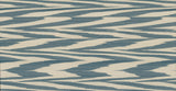 Flamed Zigzag Blue & Cream Wallpaper with Geometric Flame Stitch Motif - Missoni MI10340