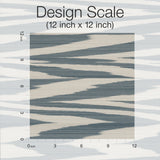 Flamed Zigzag Blue & Cream Wallpaper with Geometric Flame Stitch Motif - Missoni MI10340