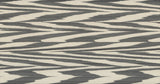 Flamed Zigzag Black & Cream Wallpaper with Geometric Flame Stitch Pattern - York MI10341
