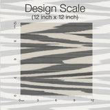 Flamed Zigzag Black & Cream Wallpaper with Geometric Flame Stitch Pattern - York MI10341