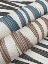 Flamed Zigzag Black & Cream Wallpaper with Geometric Flame Stitch Pattern - York MI10341