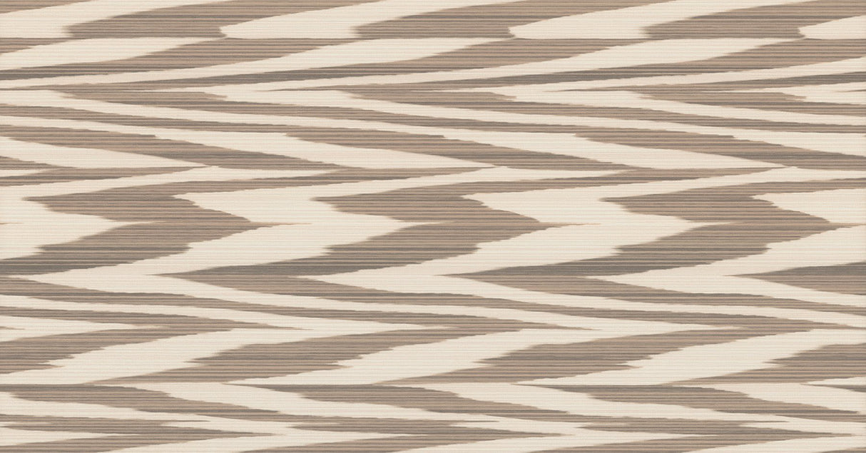 Flamed Zigzag Brown & Cream Wallpaper with Geometric Knit Flame Motif - Missoni MI10342