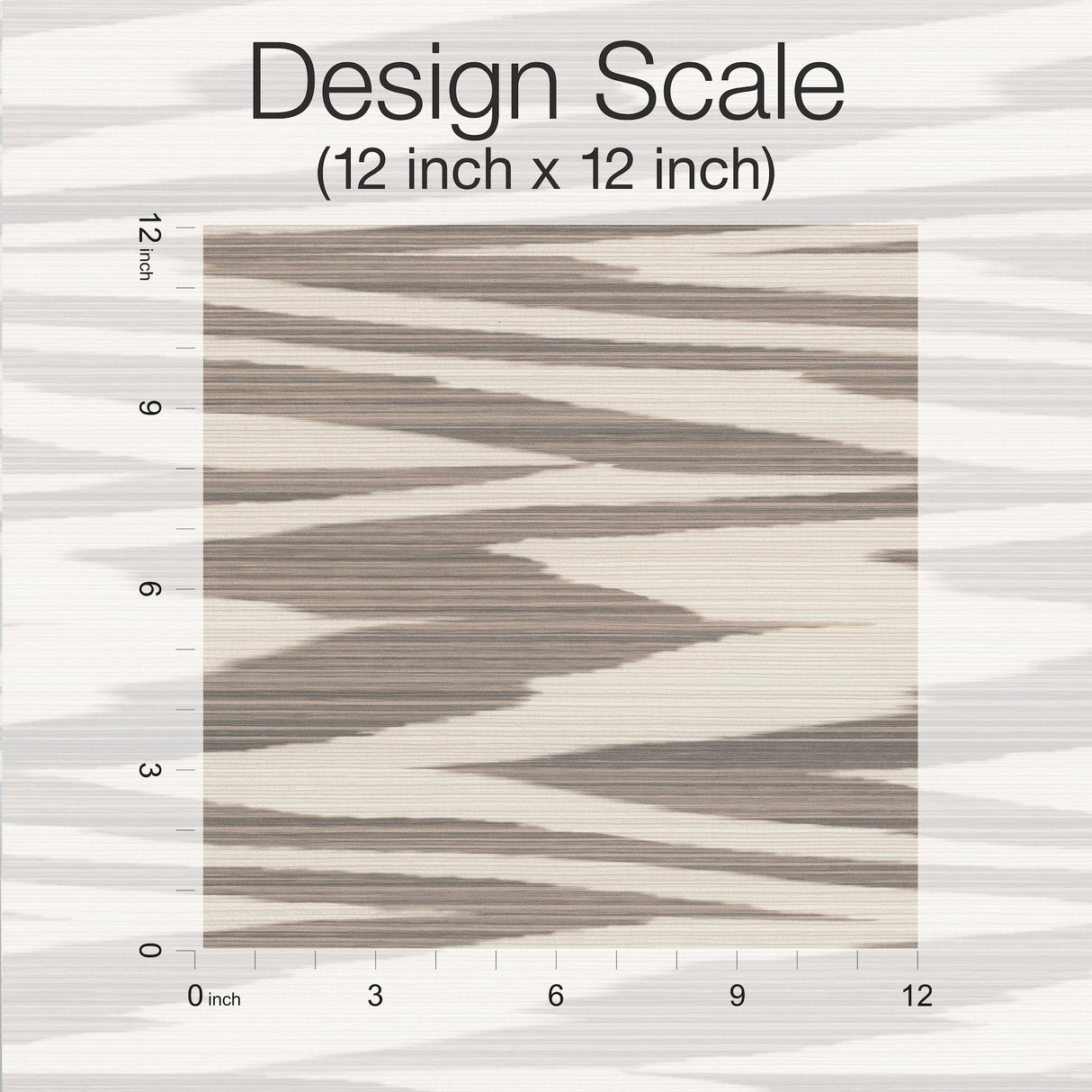 Flamed Zigzag Brown & Cream Wallpaper with Geometric Knit Flame Motif - Missoni MI10342