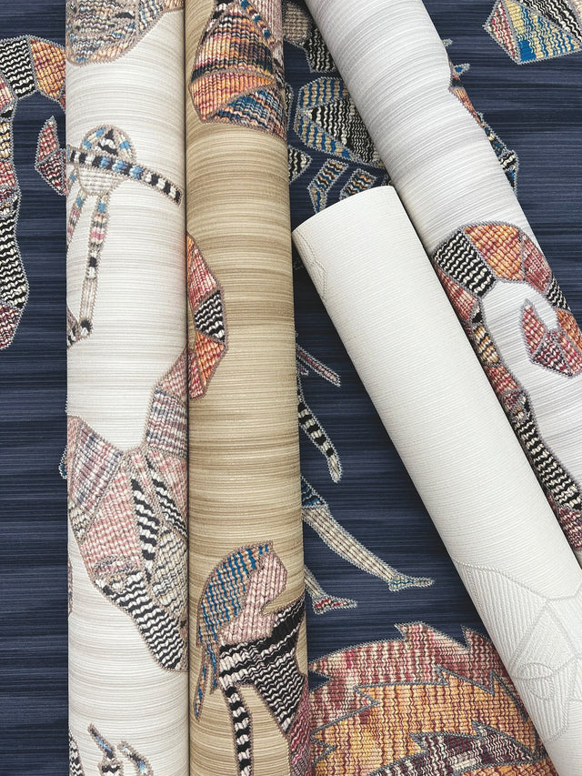 Constellations Blue Wallpaper with Zodiac Knit Motif - York MI10353