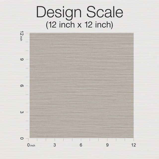 Cannete Grey Textured Faux Grasscloth Wallpaper - York MI10373