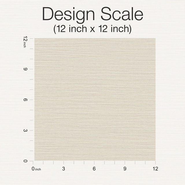 Cannete Tan Wallpaper with Horizontal Textured Faux Grasscloth - York MI10374