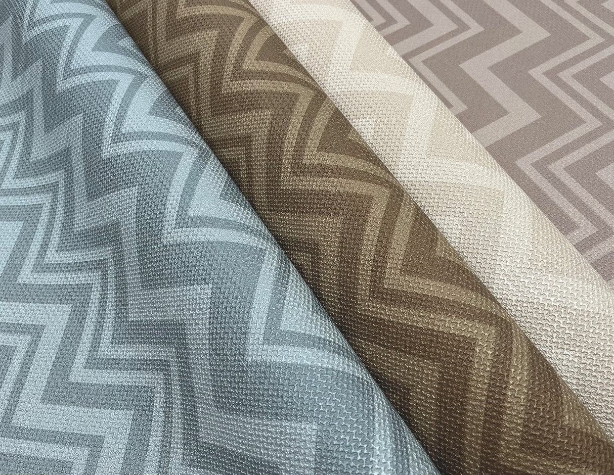 Iconic Shades Cream Wallpaper with Ombre Chevron Geometric Pattern - Missoni MI10391
