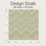 Iconic Shades Green Ombre Chevron Vinyl/Mylar Wallpaper - Missoni MI10392