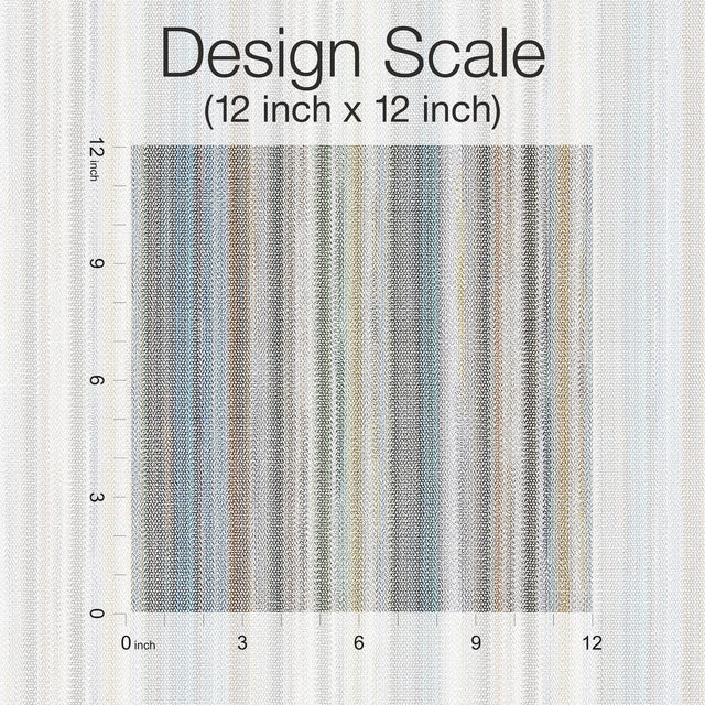 Striped Sunset Glitter Blue & Grey Wallpaper with Variegated Chevron Stripe - York MI10395