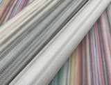 Striped Sunset Glitter Blue & Grey Wallpaper with Variegated Chevron Stripe - York MI10395
