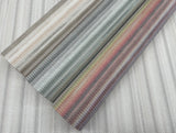 Striped Sunset Glitter Blue & Grey Wallpaper with Variegated Chevron Stripe - York MI10395