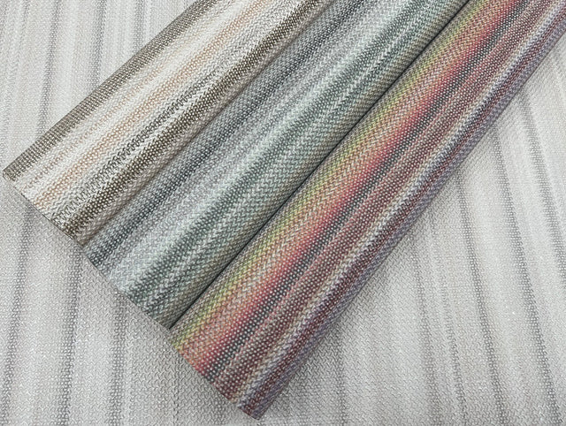 Striped Sunset Brown Wallpaper with Variegated Chevron Stripe - York MI10398