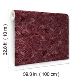 Anemoni Burgundy by Missoni Floral Vinyl Non Woven Wallpaper – York Designer Series MI10505