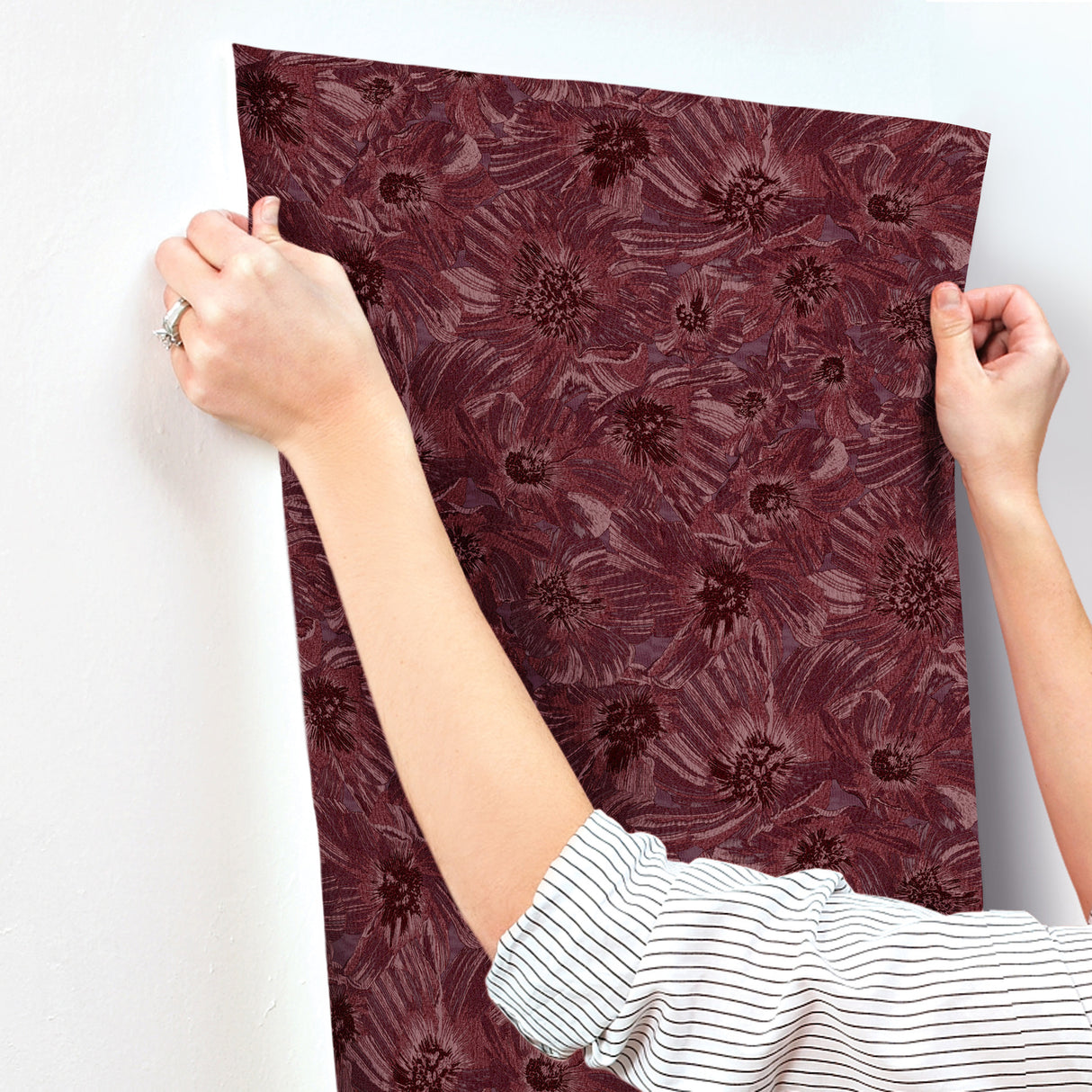 Anemoni Burgundy by Missoni Floral Vinyl Non Woven Wallpaper – York Designer Series MI10505