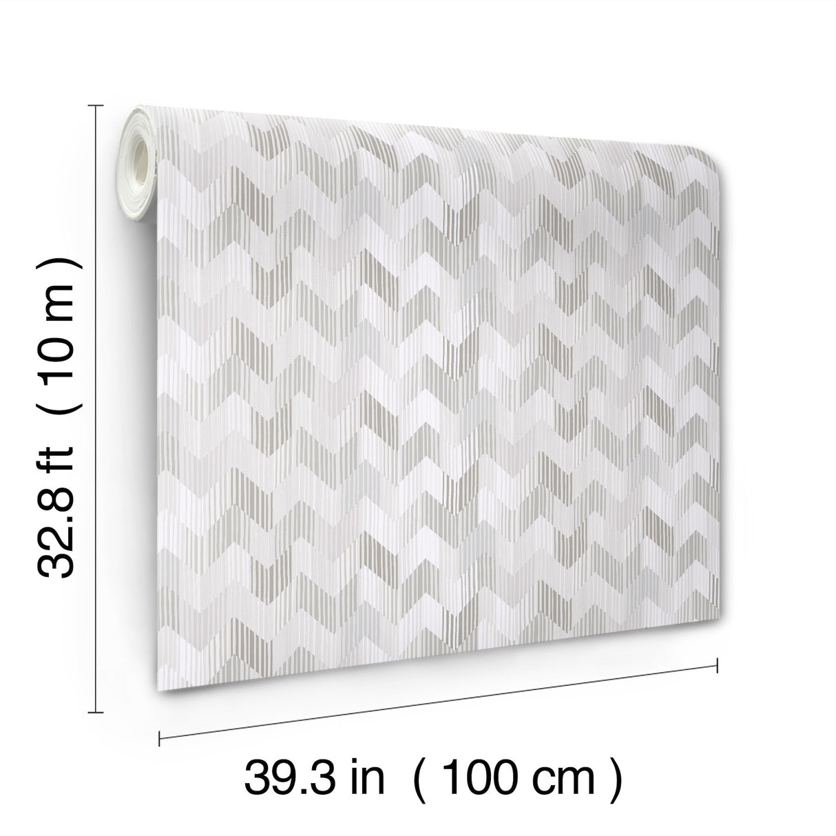 Betulle Grey by Missoni Eclectic Chevron Stripe Scrubbable Strippable Unpasted Vinyl Non-Woven Wallpaper from Missoni Home 5 - MI10522