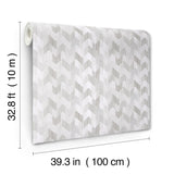 Betulle Grey by Missoni Eclectic Chevron Stripe Scrubbable Strippable Unpasted Vinyl Non-Woven Wallpaper from Missoni Home 5 - MI10522