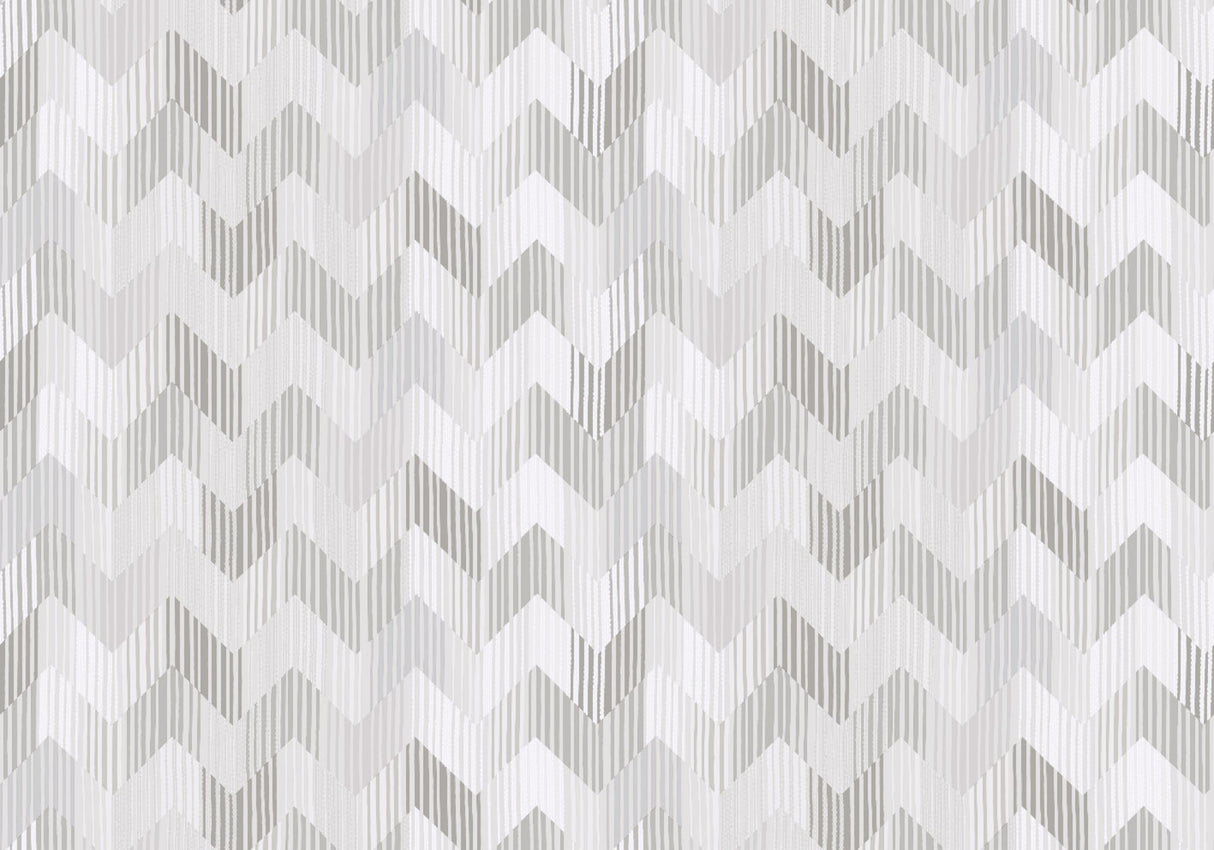 Betulle Grey Chevron Stripe Wallpaper by Missoni - MI10522