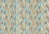 Betulle Blue Chevron Wallpaper by Missoni Home 5 - MI10523, 39.3 in x 32.8 ft Vinyl Non-Woven Roll