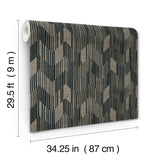 Birch Charcoal by Missoni Raffia Grasscloth Wallpaper – York Designer Series MI10528