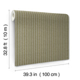 Mozart Antique Gold by Missoni Striped Vinyl Non Woven Wallpaper – York Designer Series MI10540