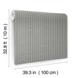 Mozart Charcoal by Missoni Striped Vinyl Wallpaper – York Designer Series MI10542