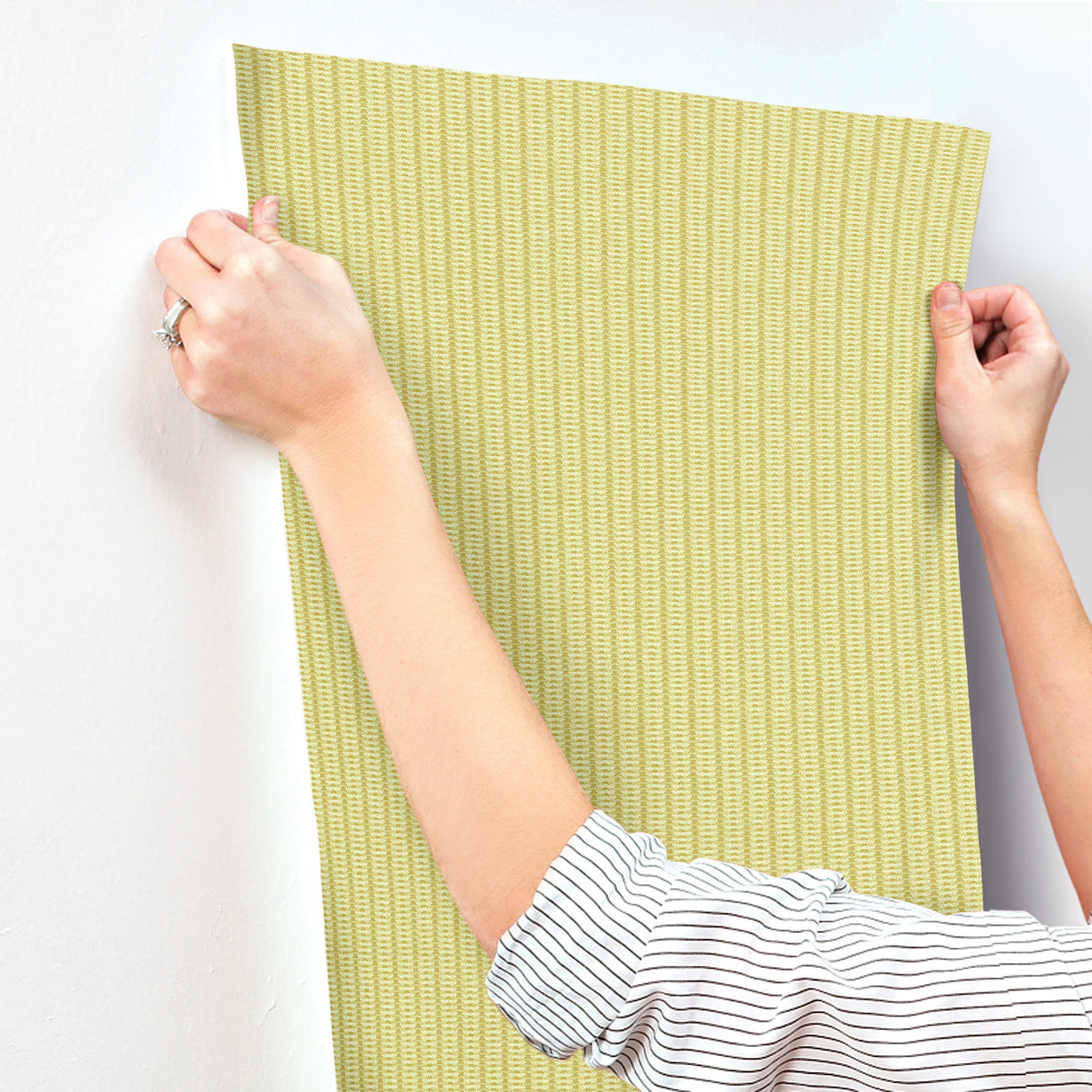 Mozart Yellow by Missoni Striped Vinyl Non Woven Wallpaper – York Designer Series MI10544