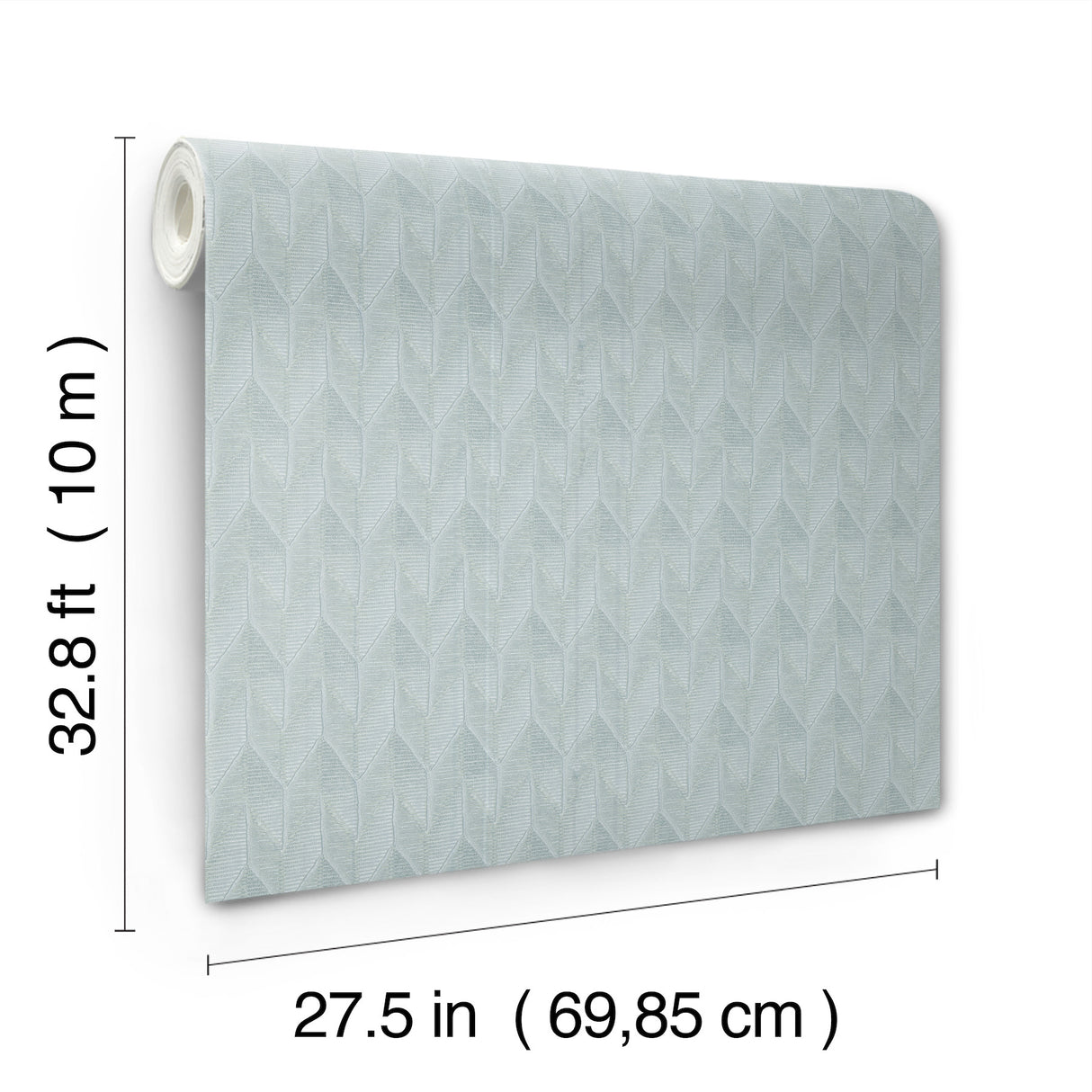 Sestriere Steel by Missoni Metallic Chevron Vinyl Non Woven Unpasted Scrubbable Strippable Wallpaper 27.5 in x 32.8 ft - MI10550