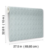 Sestriere Steel by Missoni Metallic Chevron Vinyl Non Woven Unpasted Scrubbable Strippable Wallpaper 27.5 in x 32.8 ft - MI10550