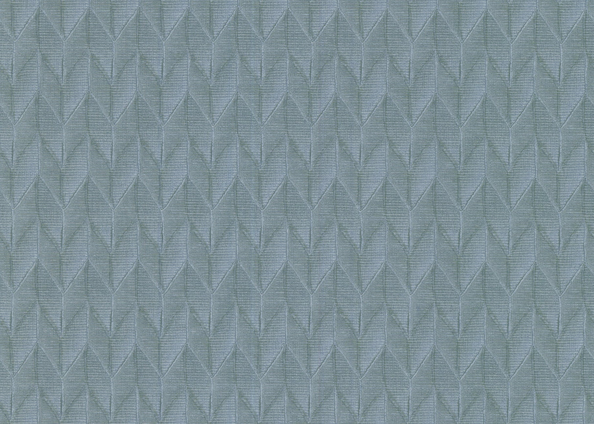 Missoni Sestriere Wallpaper in Dark Teal, metallic chevron texture, 27.5 in x 32.8 ft roll