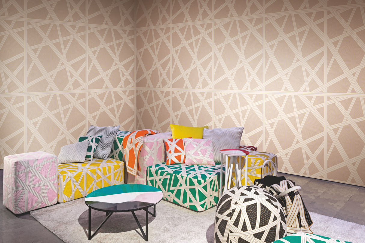 Nastri Warm Neutral by Missoni Geometric Wallpaper – York Designer Series MI10561