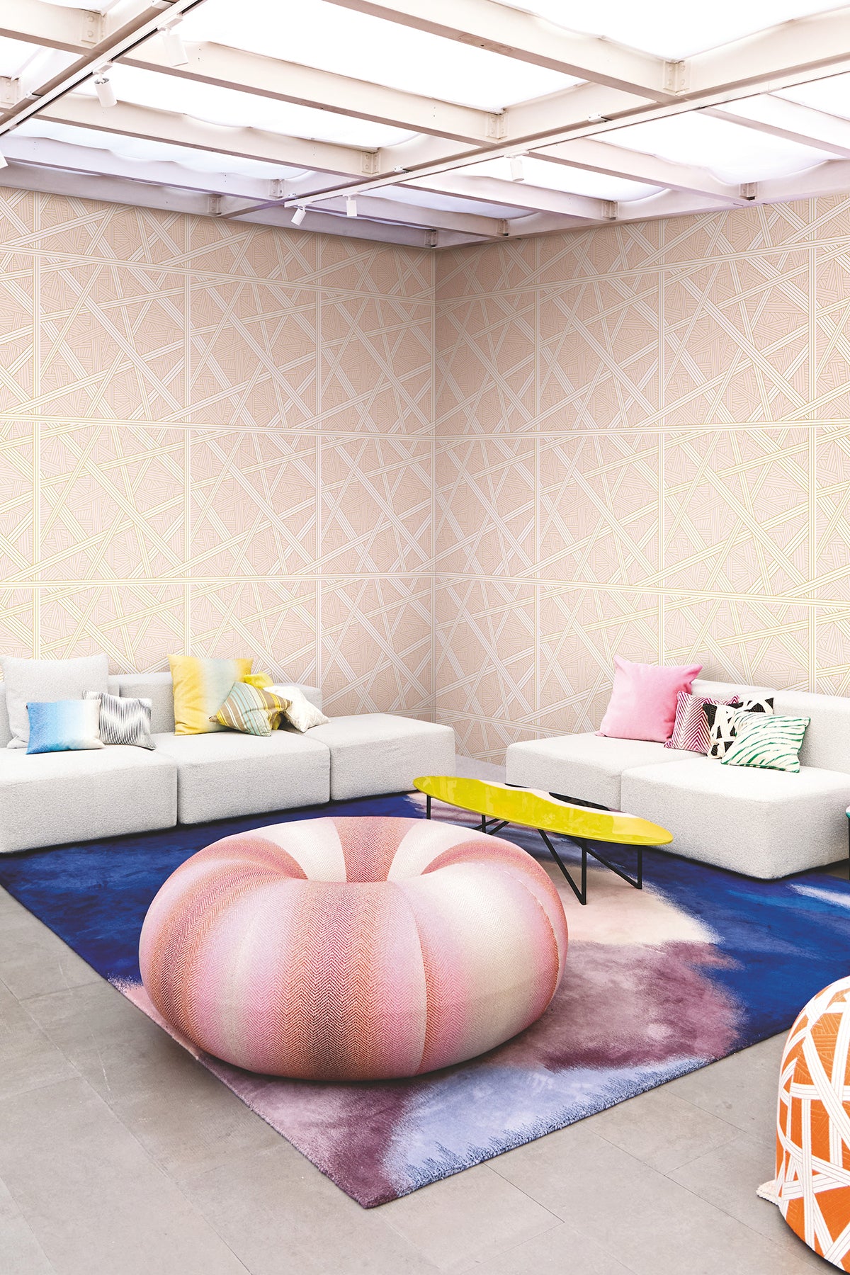 Nastri Pink by Missoni Geometric Metallic Vinyl Non Woven Wallpaper – York Designer Series MI10562