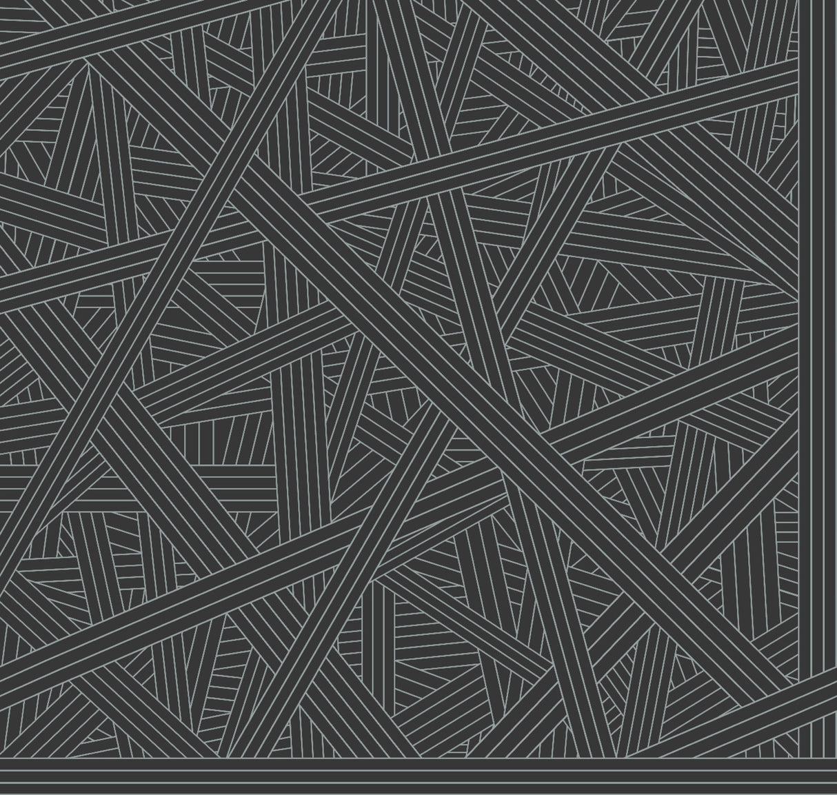 Missoni Nastri Black geometric vinyl wallpaper roll, 39.3 in x 32.8 ft